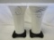 Pair of Waterford bone china vases with bases