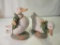 Pair of Ceramic Ducks w/ Floral Collars