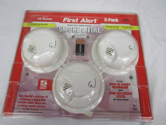 First Alert Smoke & Fire Alarm 3-pack