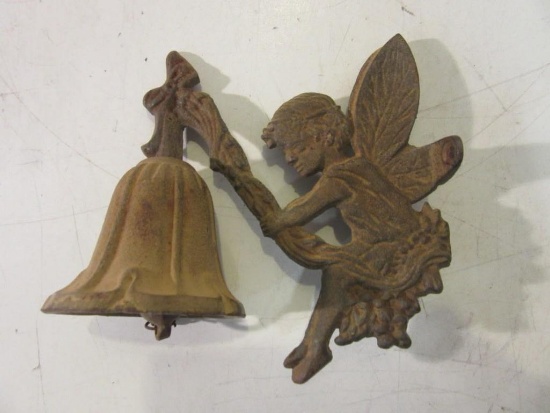 Vintage Metal Angel Door Bell 5"x6"