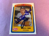 WHITEY FORD Yankees AUTOGRAPH Baseball Card