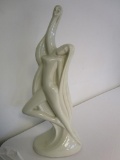 Art-deco style long-hair nude statue
