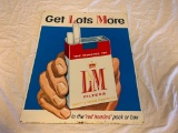 Vintage L&M Cigarettes Metal Sign Embossed