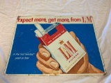 Vintage L&M Cigarettes Metal Sign Embossed