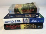 Lot of 4 DAVID BRIN Science Fiction Books