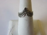 .925 Silver 1.6g Size 7 Crown Shaped Ring