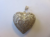 .925 Silver 12.1g Heart Pendant