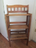 Old wood storage or garden shelving unit