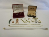 Lot of gold filled, sterling, and costume jewelry