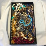 Tray Lot of Miscellaneous Costume Necklaces