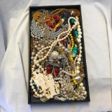 Tray Lot of Miscellaneous Costume Necklaces