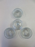 Lot of 4 Clear Glass Stacking Candy Dishes w/ Lid