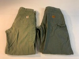 Lot of 2 Mens Carhartt Jeans Size 38x32