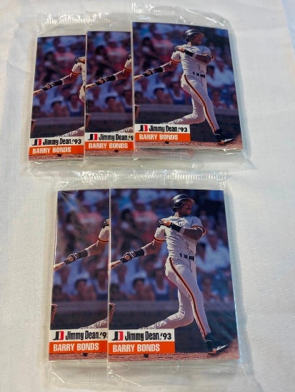 Lot of 5 1993 Jimmy Dean Baseball Unopened Packs