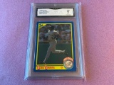 DEION SANDERS 1990 Score Baseball RC Card Graded 7