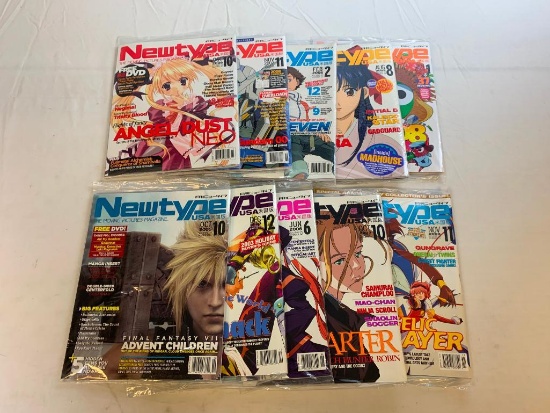 Lot of 10 NEWTYPE Anime Magazines NEW SEALED