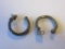 Pair of .925 Silver Hoop Earrings 13.5g