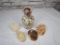 Lot of genuine sea shells loose and in a jar