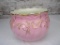 Antique hand painted pink porcelain pot