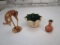 Lot of 3 Ramco style pottery decorative pieces