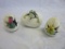 Lot of Three Ceramic Hatching Bird/Reptile Eggs