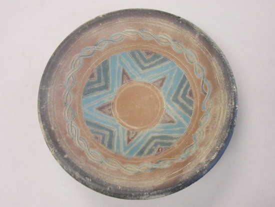 Southwestern Style Ceramic Bowl Blue/Brown