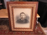 Antique Photo of Bearded Man Framed 30.5