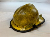 Vintage FIREFIGHTER?S Yellow Hat /Helmet