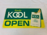 Vintage KOOL Cigarettes Plastic Open Close Sign