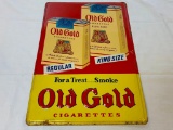 Vintage OLD GOLD Cigarette Metal Sign