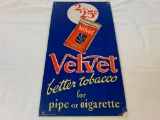Vintage VELVET cigarettes Store Cardboard Sign