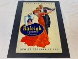 Vintage RALEIGH Cigarettes Poster Litho