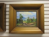 Painting of Valley with Lake Framed 22