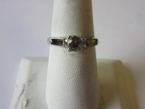.925 Silver 2.8g Size 8 CZ Stone Ring