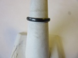 .925 Silver 4g Size 5 Plain Tarnished Ring