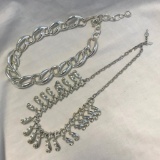 Lot of 2 Silver-Tone Necklaces