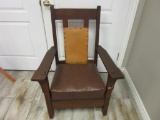 Vintage Wooden and Leather Chair 32