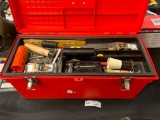 Orange Tool Box full of misc items