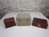 3 vintage jewelry boxes