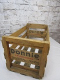Vintage wood Donnie cantaloupe crate
