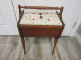 Wooden Sewing Chest w/ Fabric Top 16