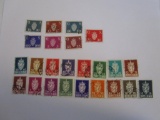 Two sets of Norway canceled stamps