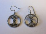 Pair of .925 Silver Tree Design Earrings 3.6g