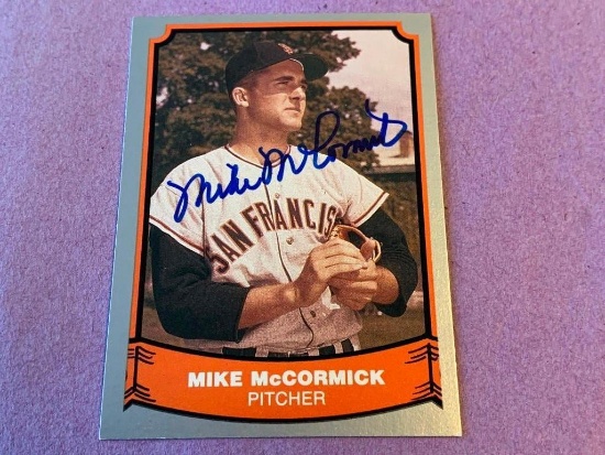 MIKE MCCORMICK Giants AUTOGRAPH Baseball Card