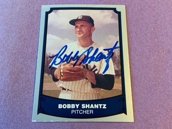 BOBBY SHANTZ Yankees AUTOGRAPH Baseball Card
