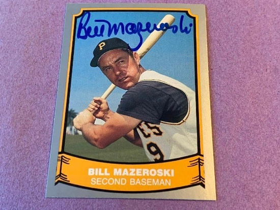 BILL MAZEROSKI Pirates AUTOGRAPH Baseball Card