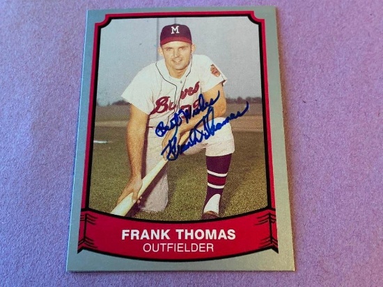 FRANK THOMAS Braves AUTOGRAPH Baseball Card