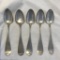Lot of 5 Identical Genuine Silver Spoons