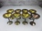 Lot of 8 Brass Silver-Plated Spanish Goblets