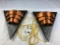 Lot of 2 Vintage Art Deco Copper wall sconces